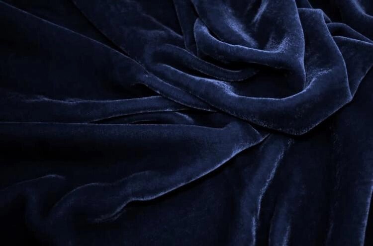 Велюр шир 1,8м (темно-синий) от компании Магазин ШвейМаг - фото 1