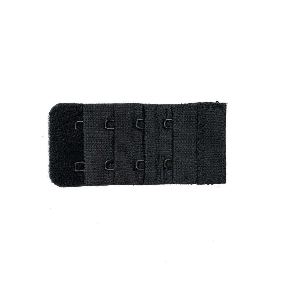 Застежка для бюстгальтера 38мм, 2 крючка, 1 шт., Hobby&Pro (черный) от компании Магазин ШвейМаг - фото 1
