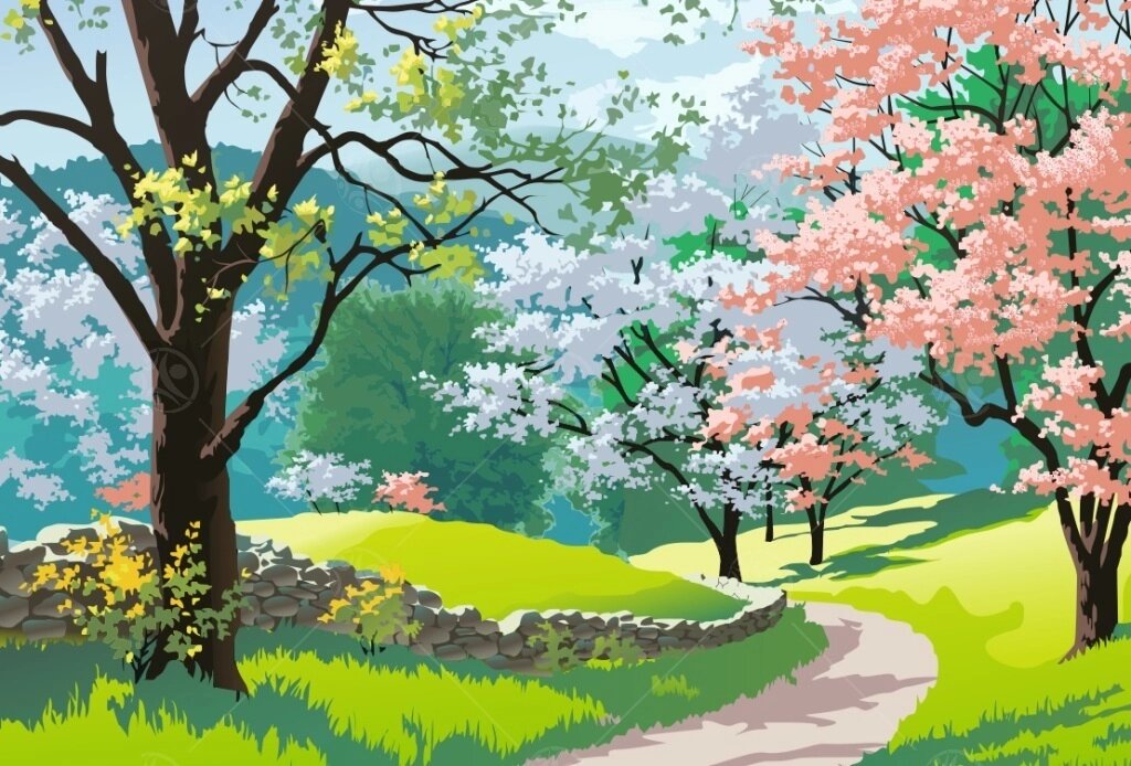 Баннер "Весна сакура" 1,8*4м от компании ДетямЮга - фото 1