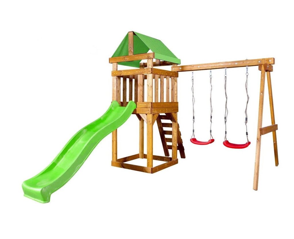 Деревянная детская площадка Babygarden Play 2,  габариты 2.7 x 3.3 м от компании ДетямЮга - фото 1