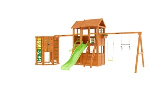 Деревянная детская площадка для дачи Клубный домик 2 с WorkOut