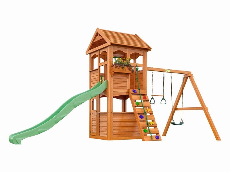 Деревянная детская площадка для дачи Клубный домик от компании ДетямЮга - фото 1