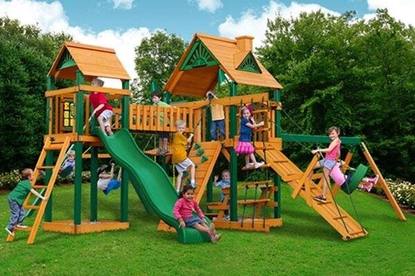 Деревянная детская площадка Гулливер от компании ДетямЮга - фото 1