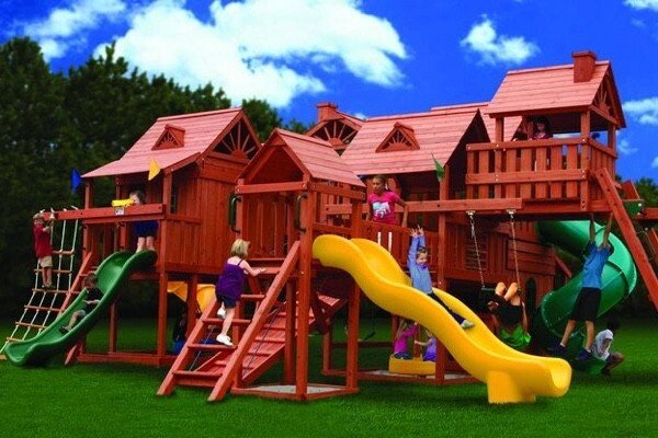 Деревянная детская площадка Метрополис от компании ДетямЮга - фото 1
