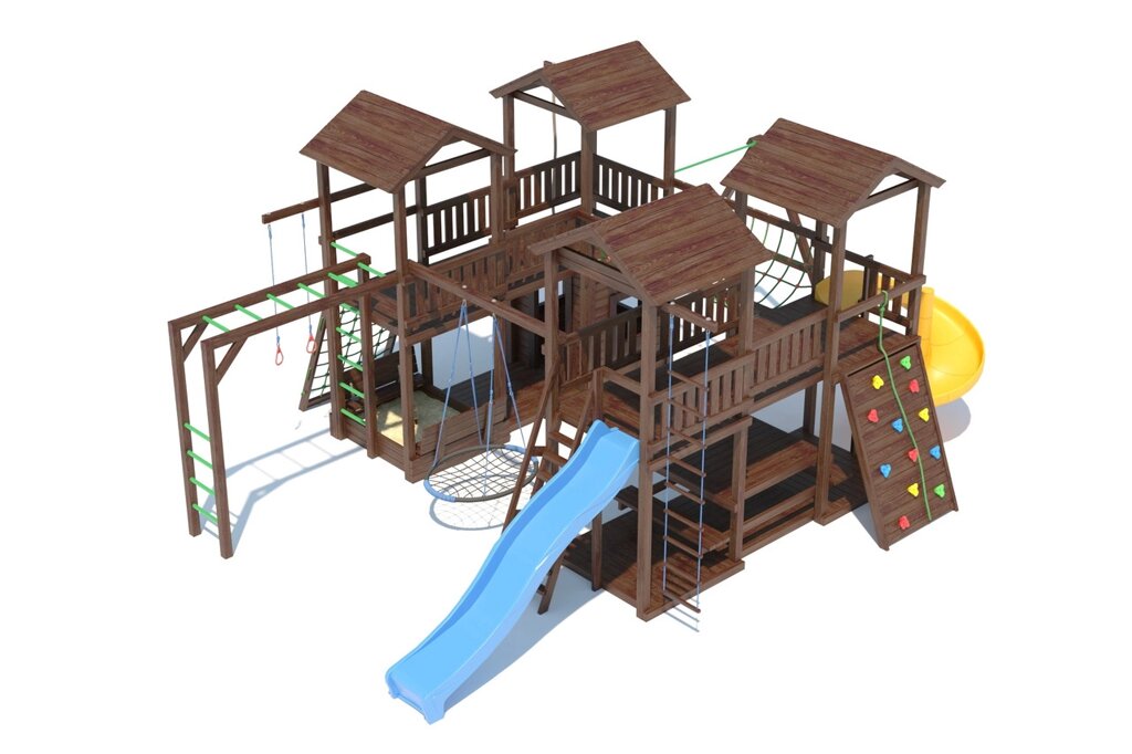 Детская площадка из лиственницы, модель J 1.1 от компании ДетямЮга - фото 1