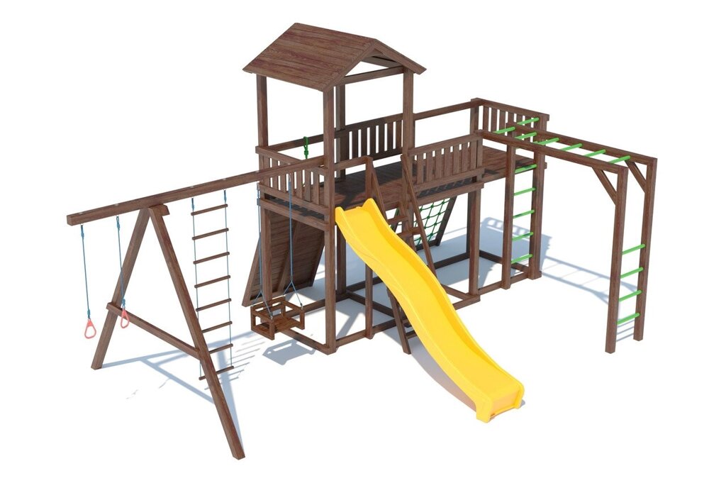 Детская площадка из лиственницы, модель С 1.1 от компании ДетямЮга - фото 1