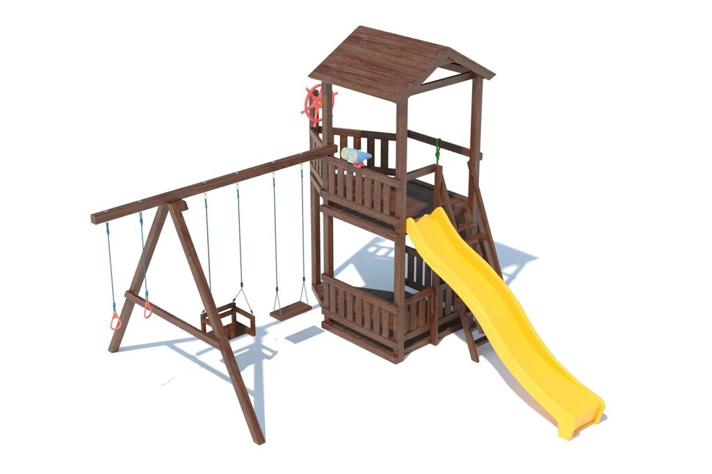 Детская площадка из лиственницы, модель В 3.1 от компании ДетямЮга - фото 1