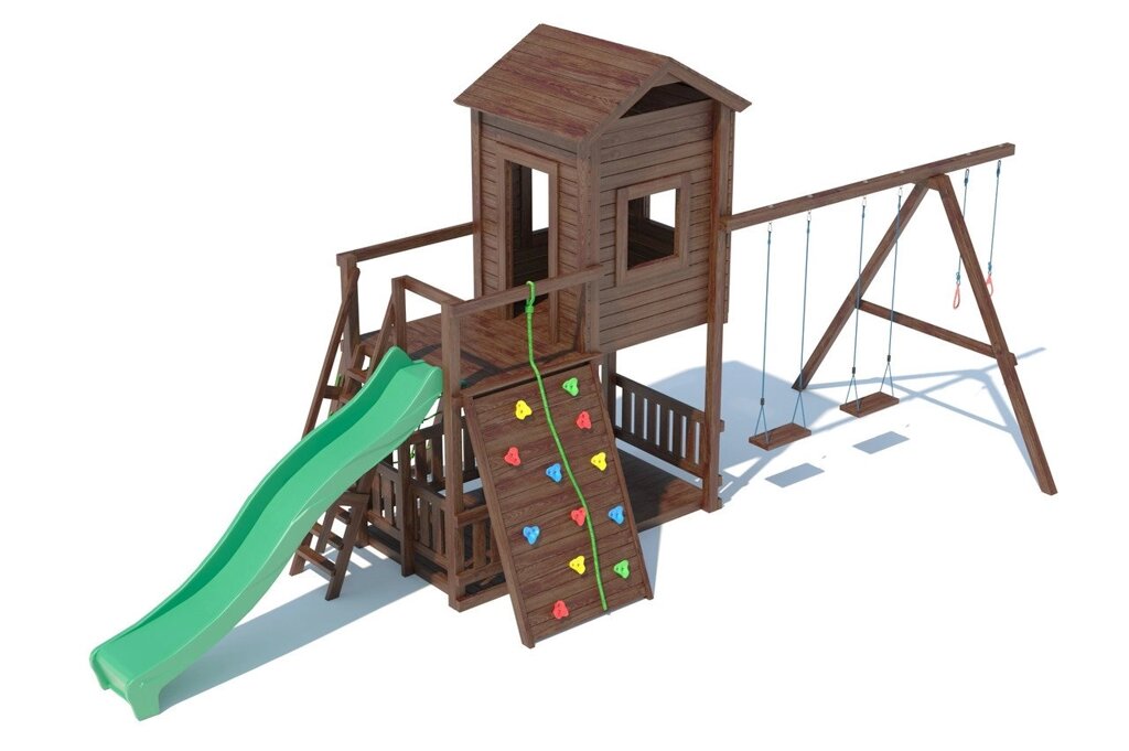Детская площадка из лиственницы, модель В 5.1 от компании ДетямЮга - фото 1