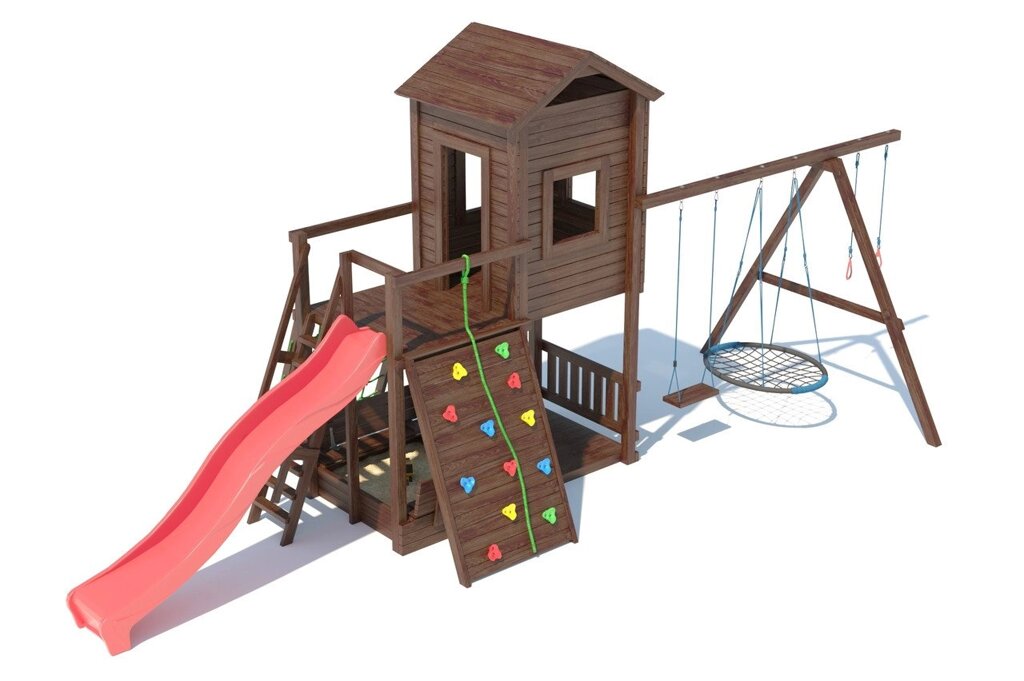 Детская площадка из лиственницы, модель В 5.2 от компании ДетямЮга - фото 1
