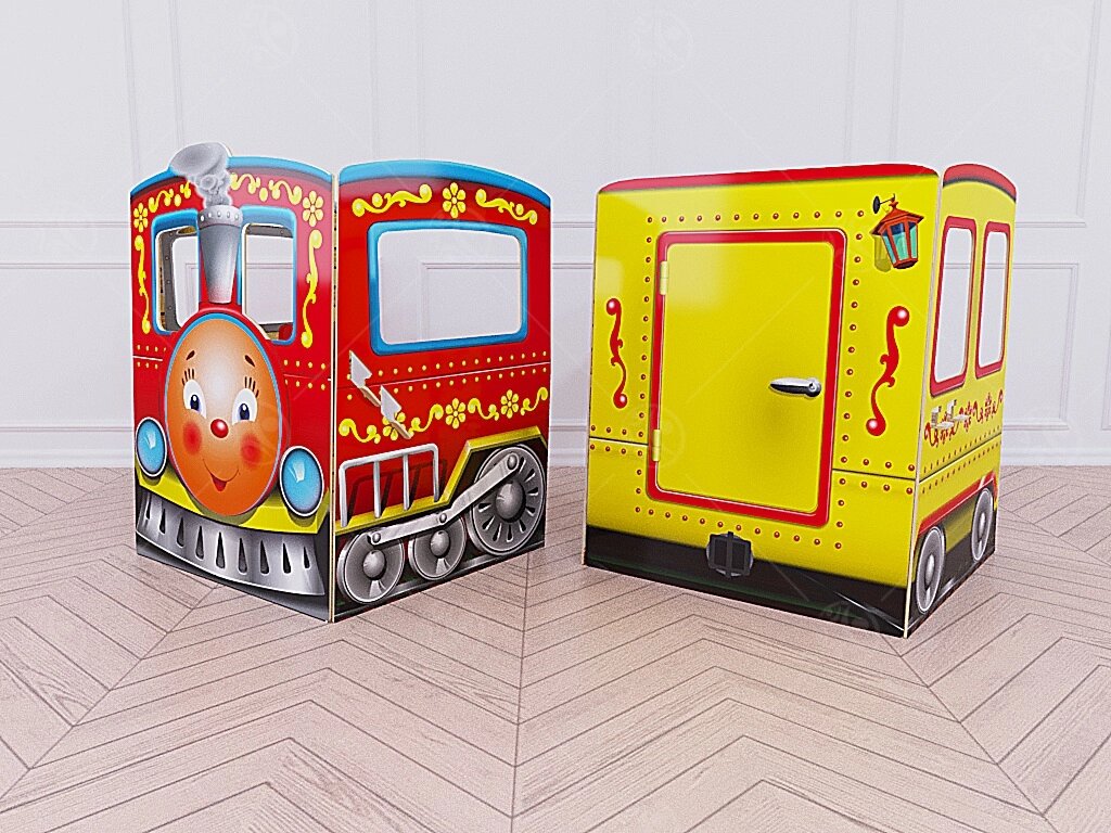 Игровой модуль "Паровоз и вагон" от компании ДетямЮга - фото 1