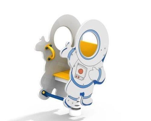 Качалка на пружине Космонавт,  элемент детской игровой площадки, дерево, металл от компании ДетямЮга - фото 1