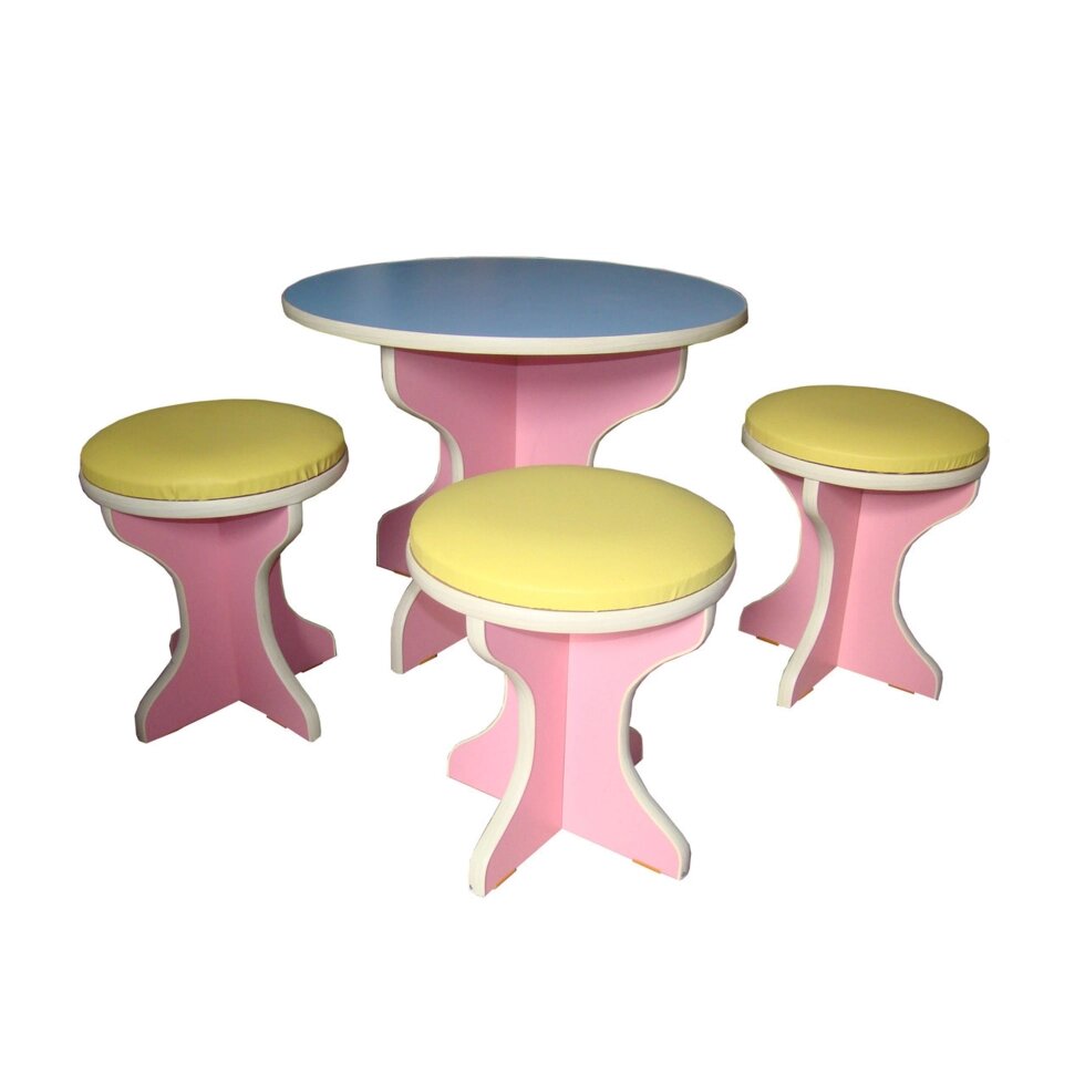 Комплект мебели стол+3 табурета от компании ДетямЮга - фото 1