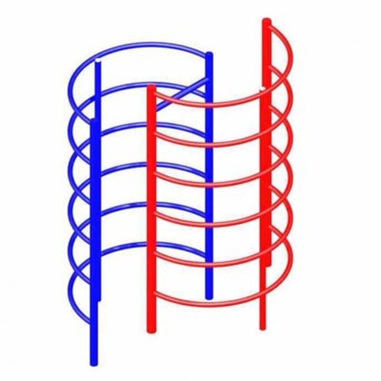 Лаз для детской спортивно-игровой площадки Спираль вертикальная, металл от компании ДетямЮга - фото 1