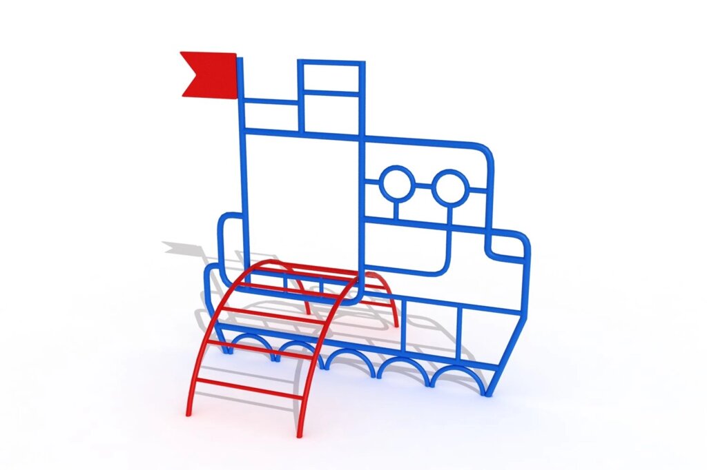 Лаз металлический для детской спортивно-игровой площадки Кораблик от компании ДетямЮга - фото 1