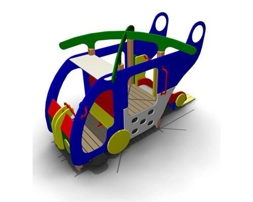 Малая архитектурная форма, игровой элемент детской площадки Вертолет, дерево от компании ДетямЮга - фото 1