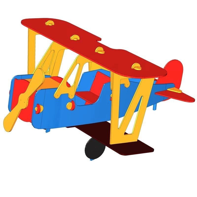 Малая архитектурная форма, игровой элемент для детской площадки Самолет, дерево от компании ДетямЮга - фото 1