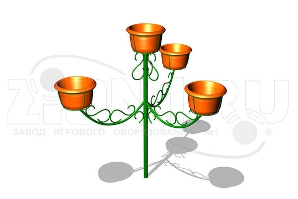 Малые архитектурные формы АО ЗИОН1 СП020 Цветочница ЦВ-2 от компании ДетямЮга - фото 1
