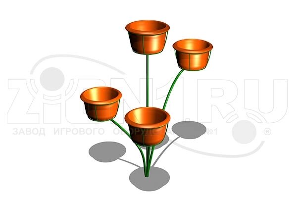 Малые архитектурные формы АО ЗИОН1 СП021 Цветочница ЦВ-3 от компании ДетямЮга - фото 1