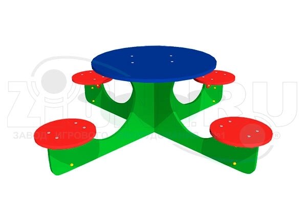 Малые архитектурные формы АО ЗИОН1 СП054 Детский столик «Крестик» от компании ДетямЮга - фото 1