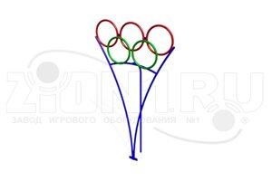 Мишени, стенки для бросания мяча АО ЗИОН1 СЭ104 Мишень для бросания мяча «Олимпийские кольца»