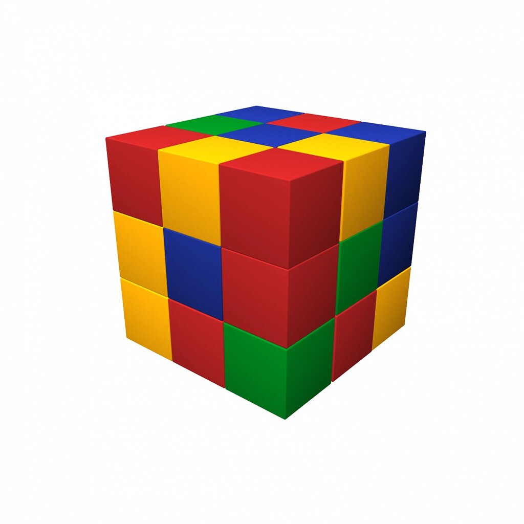 Мягкий конструктор Кубик-рубик от компании ДетямЮга - фото 1