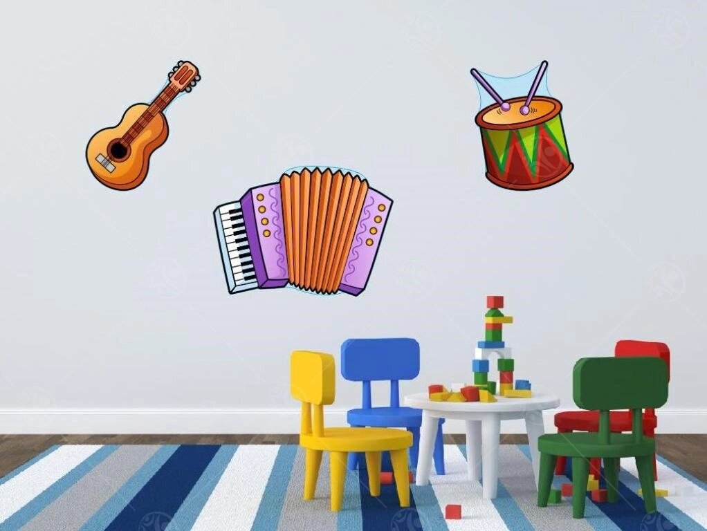 Настенная композиция "Музыкальные инструменты" от компании ДетямЮга - фото 1