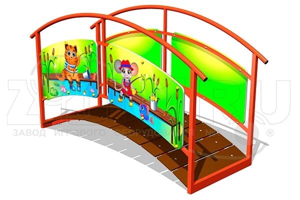 Оборудование для детских площадок АО ЗИОН1 ИМ253 Игровой макет «Мостик-переход М2» от компании ДетямЮга - фото 1