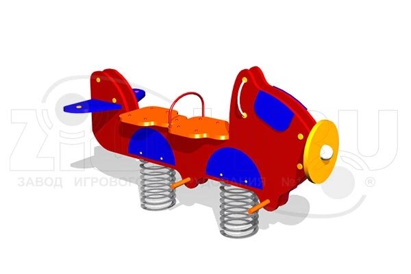 Оборудование для детских площадок АО ЗИОН1 КЧ022 Качалка на пружине «Аэроплан» от компании ДетямЮга - фото 1