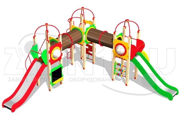 Оборудование для детских площадок АО ЗИОН1 КД009 Детский игровой комплекс «Черный носорог» от компании ДетямЮга - фото 1