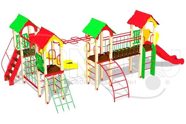 Оборудование для детских площадок АО ЗИОН1 КД012 Детский игровой комплекс «Ягуар» от компании ДетямЮга - фото 1