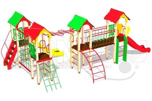 Оборудование для детских площадок АО ЗИОН1 КД012 Детский игровой комплекс «Ягуар»