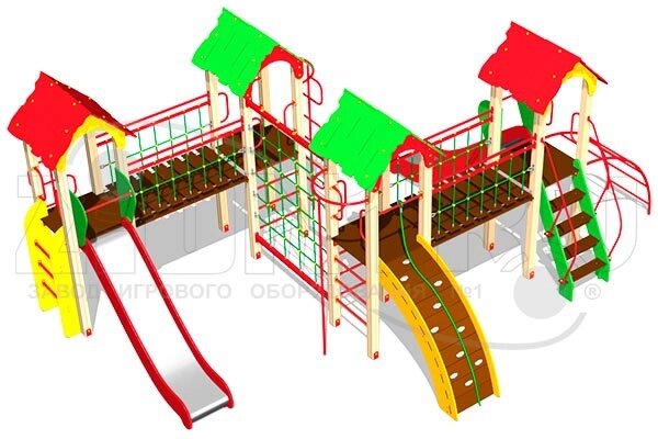 Оборудование для детских площадок АО ЗИОН1 КД013 Детский игровой комплекс «Калахарский лев» от компании ДетямЮга - фото 1