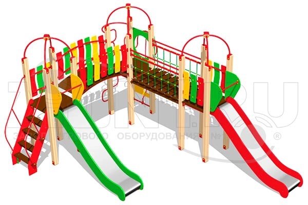 Оборудование для детских площадок АО ЗИОН1 КД014 Детский игровой комплекс «Снежный барс» от компании ДетямЮга - фото 1