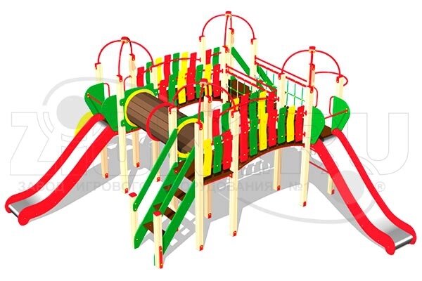 Оборудование для детских площадок АО ЗИОН1 КД080 Детский игровой комплекс «Медовый барсук» от компании ДетямЮга - фото 1