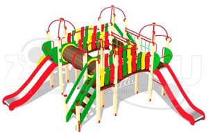 Оборудование для детских площадок АО ЗИОН1 КД080 Детский игровой комплекс «Медовый барсук»