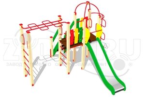 Оборудование для детских площадок АО ЗИОН1 КД081 Детский игровой комплекс «Горная зебра»