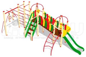 Оборудование для детских площадок АО ЗИОН1 КД087 Детский игровой комплекс «Уссурийский тигр»