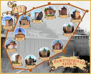 Информационный стенд "Карта Нижегородского кремля" 1*1,25м