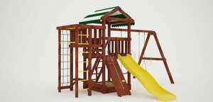 Деревянная детская площадка Савушка Мастер 3 Plus (махагон)