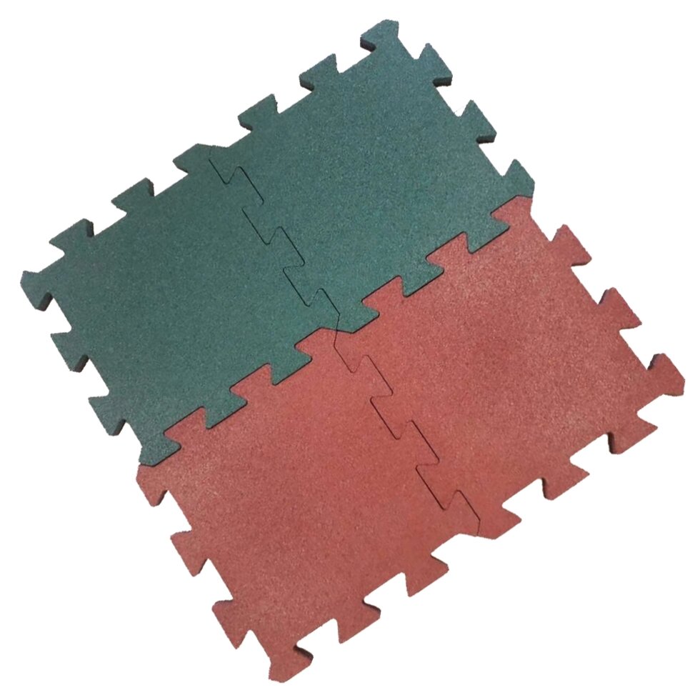 Плитка резиновая Eco-D форма мат с пазлами, 0,5 м, толщина 25 мм, на грунт или отсев - отзывы