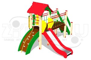 Оборудование для детских площадок АО ЗИОН1 КД048 Детский игровой комплекс «Домик из Простоквашино»