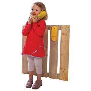Телефон для детских площадок пластиковый, издаёт сигнал звонка при нажатии