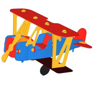 Малая архитектурная форма, игровой элемент для детской площадки Самолет, дерево