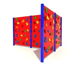 Скалодром 6 для детской спортивно-игровой площадки, металл, дерево