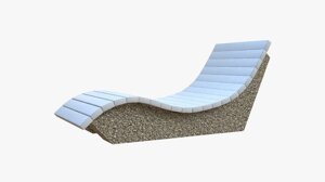 Скамейка бетонная stone park wave