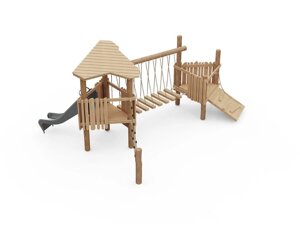 Игровой комплекс с горкой для детской площадки City Eco №6