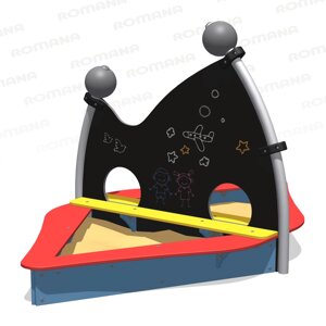 Песочница парусник Romana 057.97.10, пластик, разные цвета