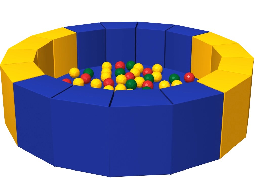 Сухой бассейн с шариками 16 граней (300 шариков в комплекте) - гарантия