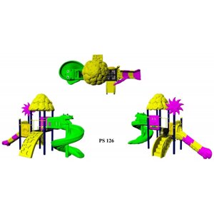 Игровой комплекс пластиковый PS 126, 7,5 х 4 х 4,9 м