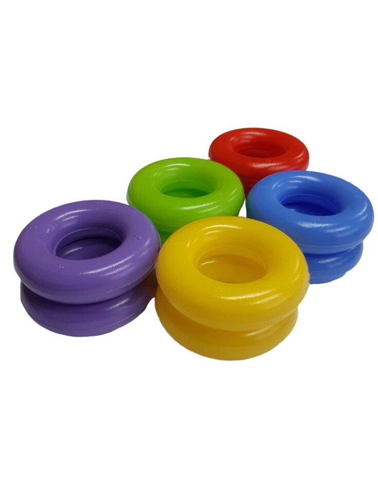 Пластиковые кольца "бублики" для детских счет, диаметр 9 см, комплект 10 шт от компании ДетямЮга - фото 1